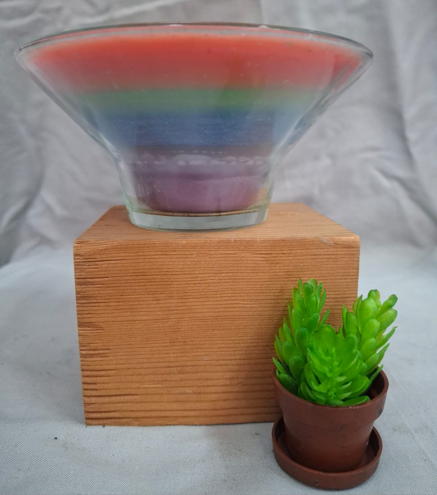 Glass jar chakra candle for spiritual balance and home décor