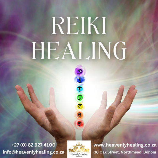 Usui and Karuna Reiki healing session with practitioner channeling energy through gentle touch to promote chakra balance, emotional release, and spiritual wellness.
