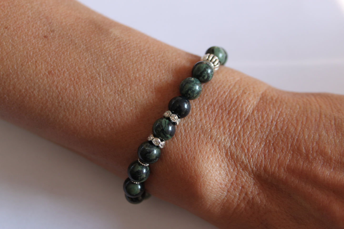 Kambaba Jasper Crystal Bracelet