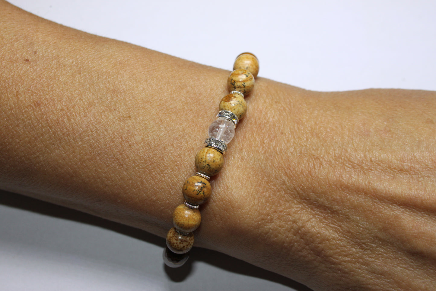 Picture Jasper, Tigers Eye, Milky Quartz & Clear Quartz