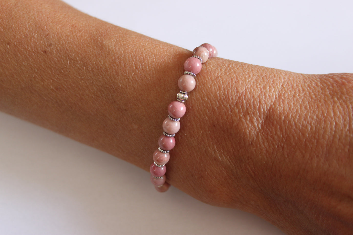 Pink Chalcedony Crystal Bracelet