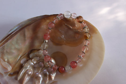 Cherry Quartz Crystal Bracelet