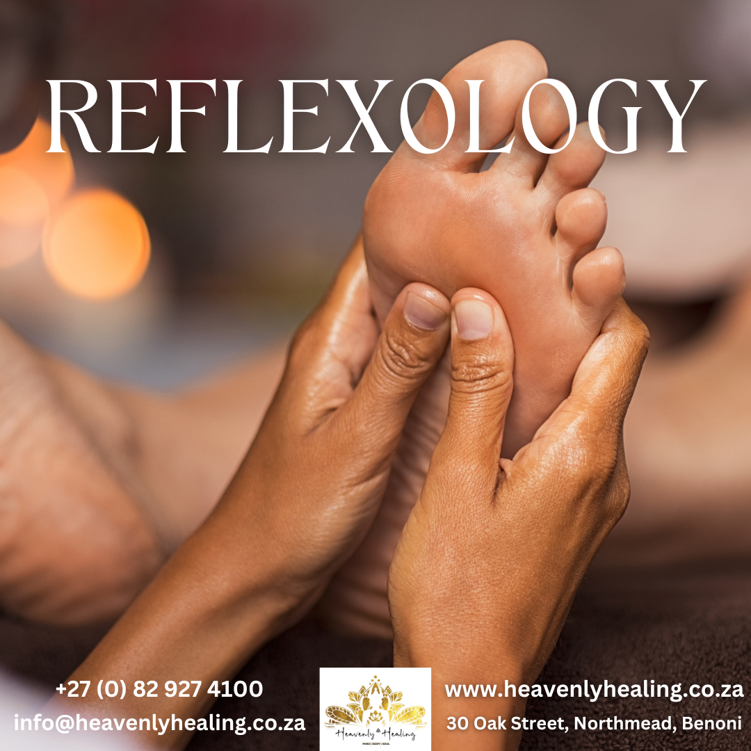 Certified reflexologist performing therapeutic foot massage, stimulating reflex points to promote relaxation, circulation, and holistic healing.