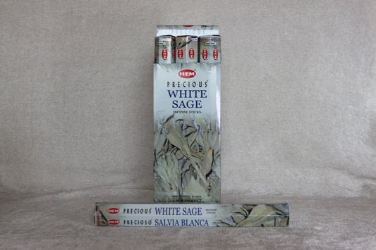HEM Precious White Sage Incense Sticks – Purification, Clarity & Spiritual Growth