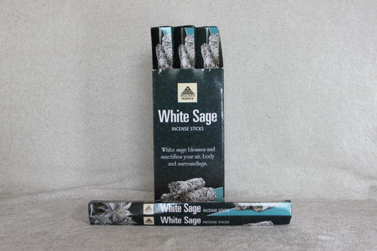 White Sage incense sticks – natural cleansing incense for purification, protection, and spiritual clarity.