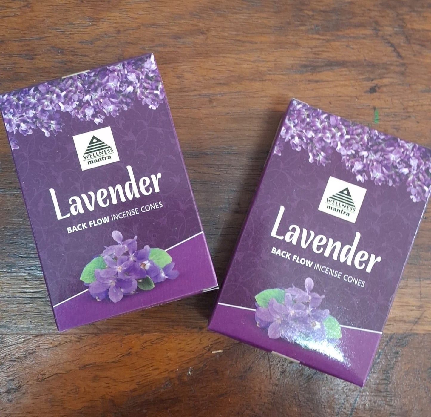Lavender backflow incense cones – Wellness Mantra Wellness natural incense for relaxation, meditation, and calm energy.