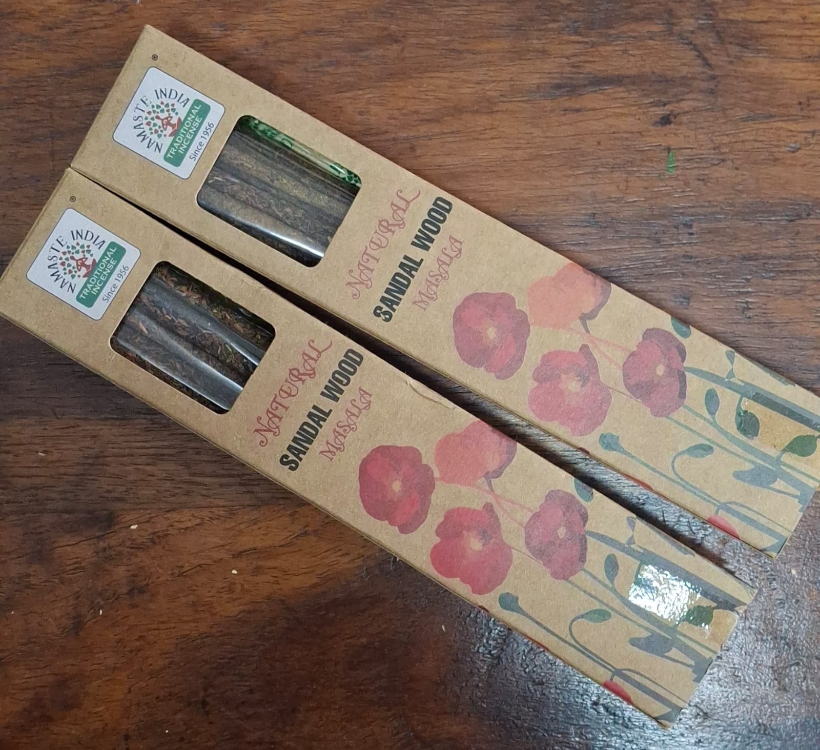 Natural Sandalwood Masala Incense Sticks – handcrafted incense with a warm, calming aroma for meditation, relaxation, and spiritual harmony.