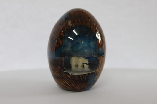 Epoxy Dragon Egg - Mom & Baby Polar Bear