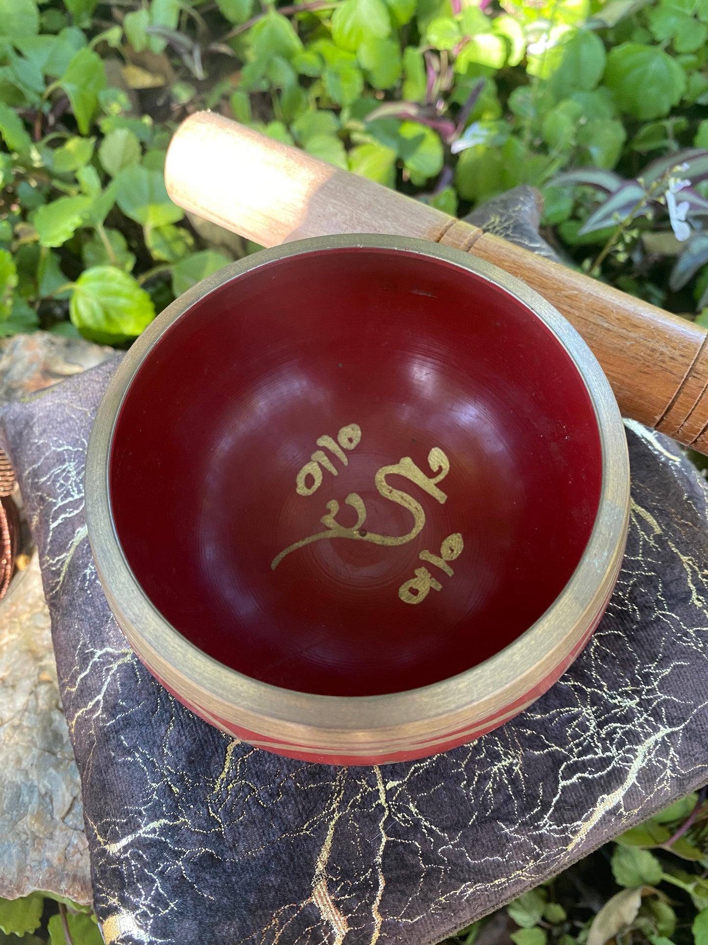 Red Brass Tibetan Singing Bowl