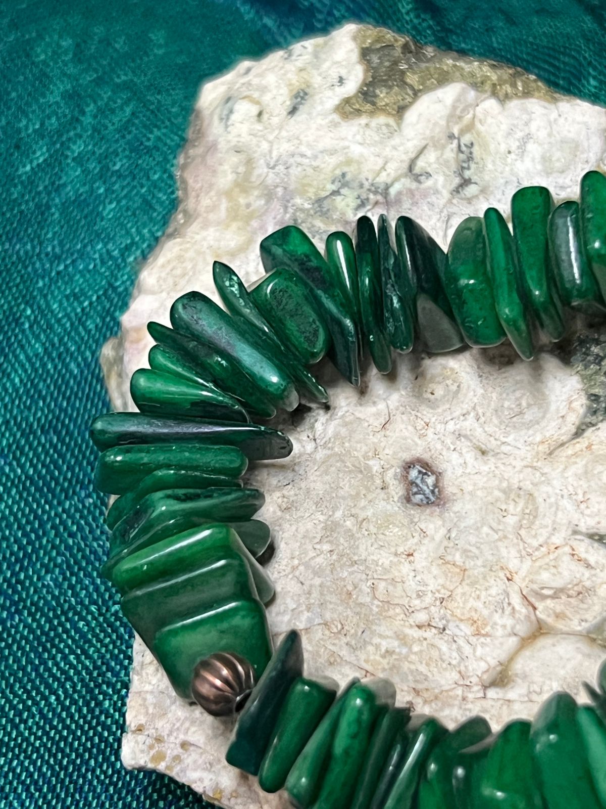 Malachite Crystal Chip Bracelet