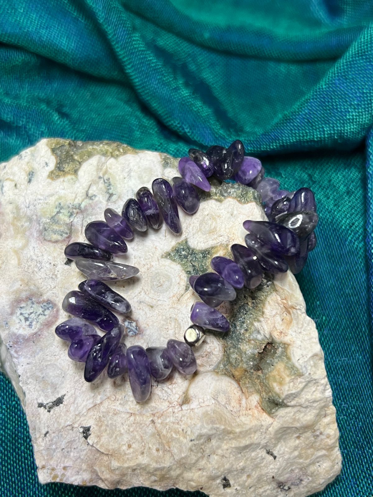 Amethyst Crystal Chip Bracelet