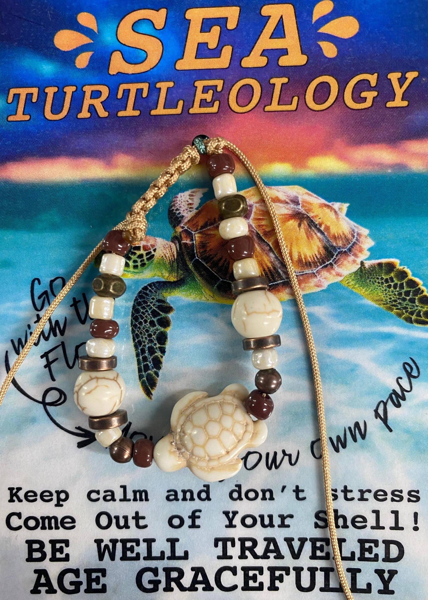 Sea Turtleology Slip Knot Bracelet