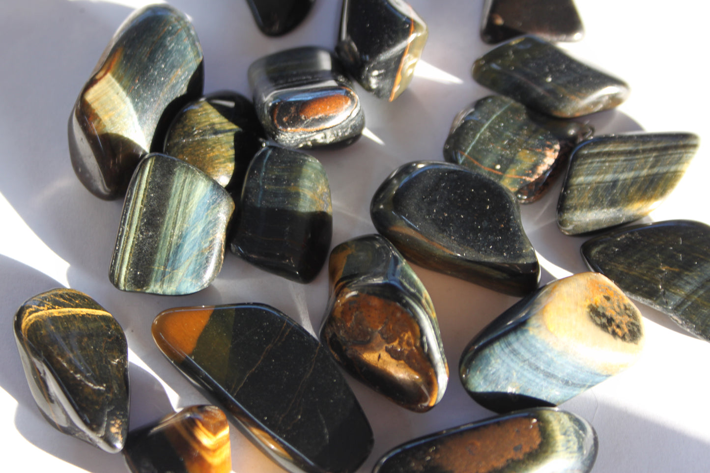 Tigers Eye Blue Tumbled