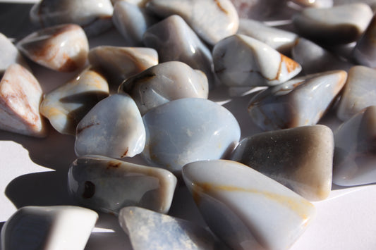 Chalcedony Blue Tumbled