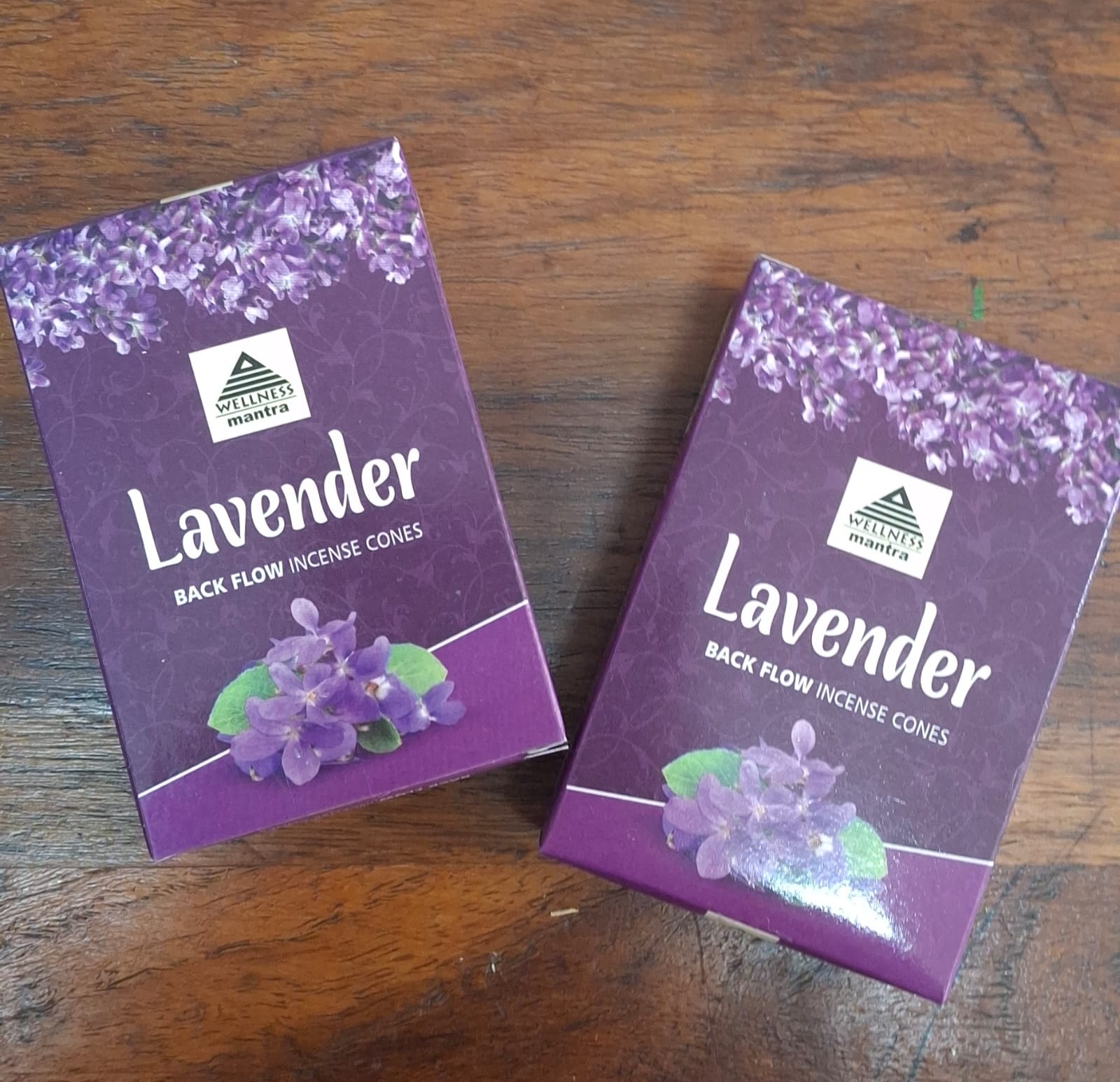 Lavender backflow incense cones – Wellness Mantra Wellness natural incense for relaxation, meditation, and calm energy.
