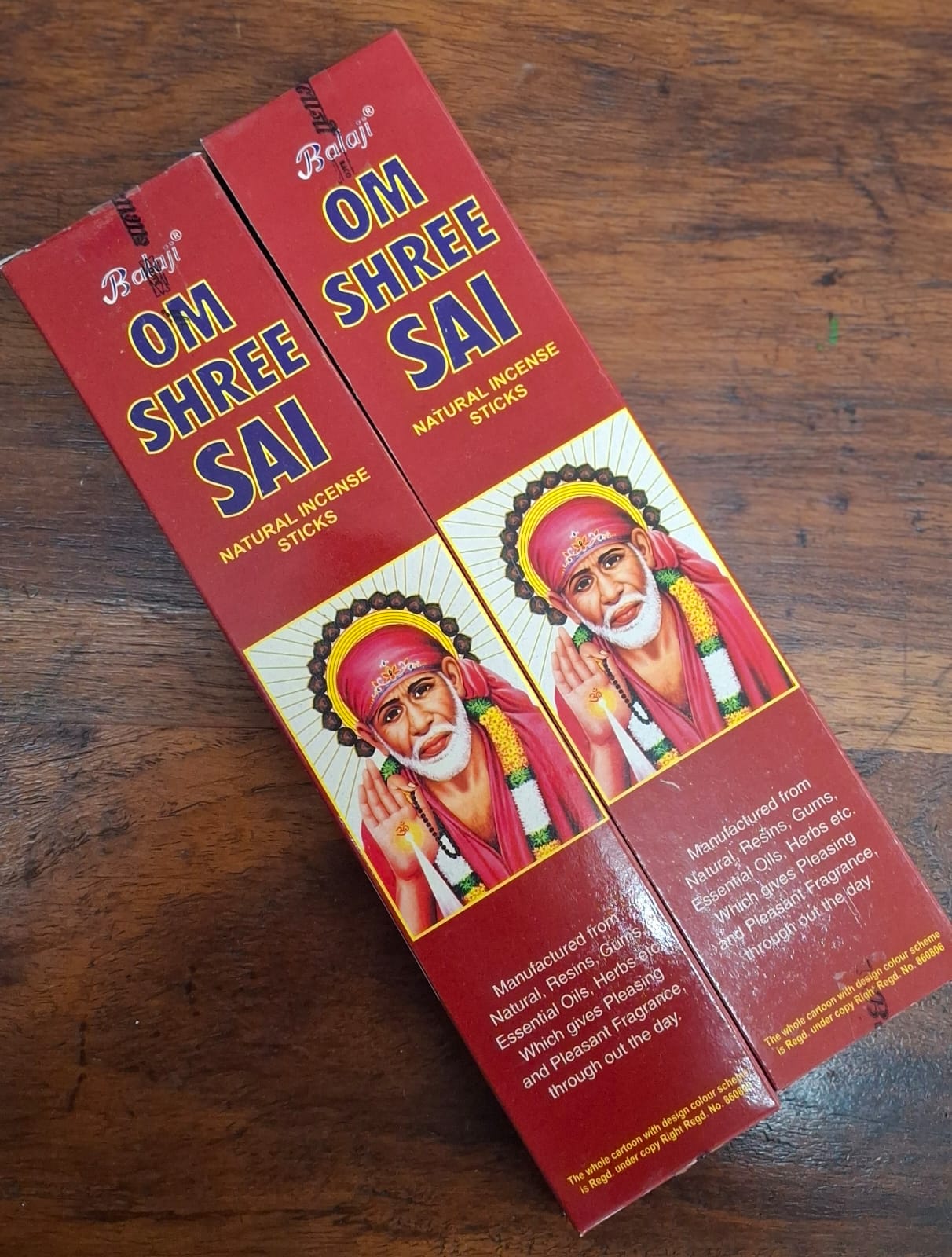 “Om Shree Sai natural incense sticks – hand-rolled incense for meditation, devotion, and spiritual peace.