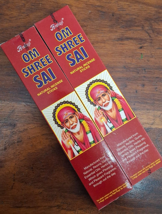 “Om Shree Sai natural incense sticks – hand-rolled incense for meditation, devotion, and spiritual peace.