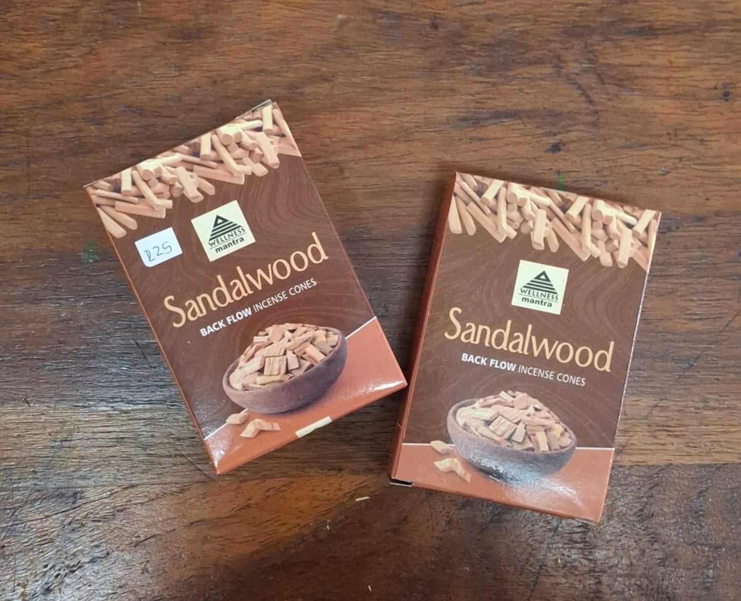Sandalwood backflow incense cones – Wellness Mantra Wellness natural incense for meditation, grounding, and relaxation.