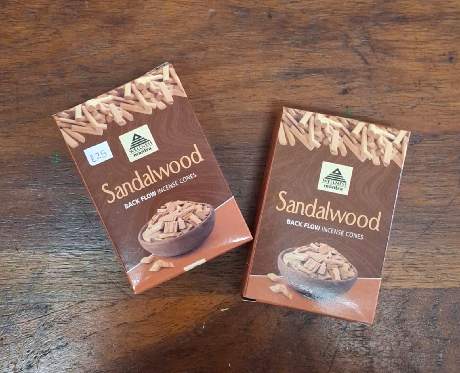 Sandalwood backflow incense cones – Wellness Mantra Wellness natural incense for meditation, grounding, and relaxation.