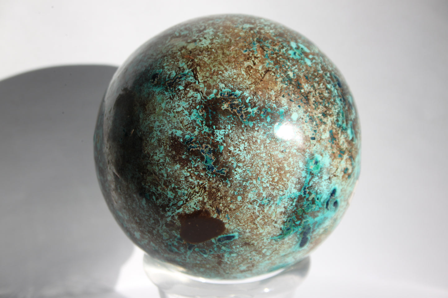 Shattukite With Chrysocolla Sphere