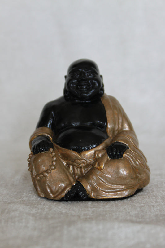 Happy Buddha Black and Gold