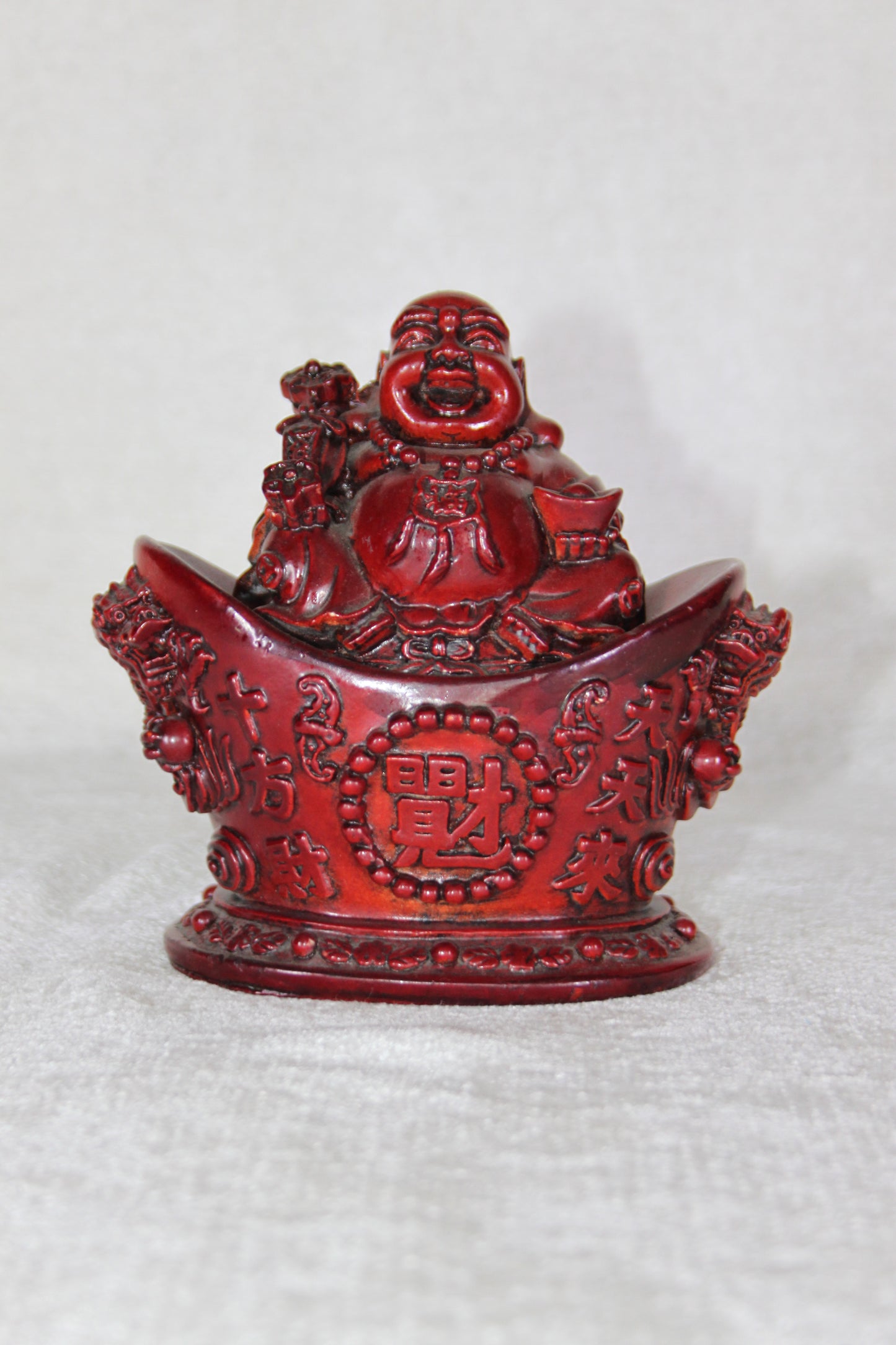 Red Laughing Wealth Buddha