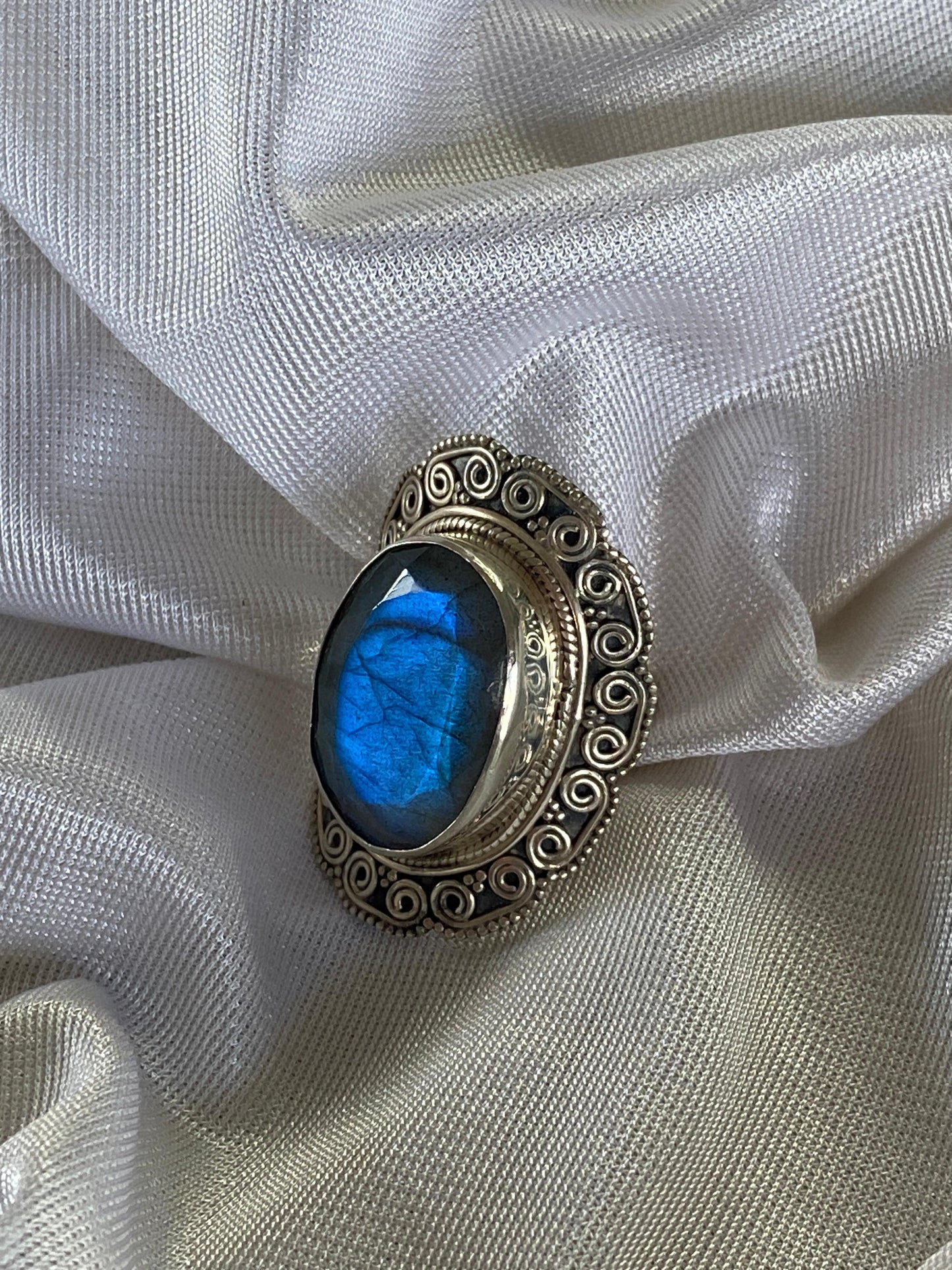 Labradorite Sterling Silver Ring