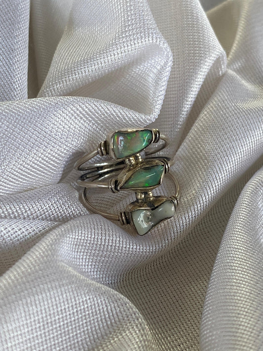 Opal Sterling Silver Ring