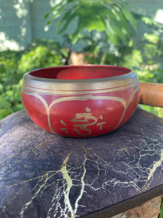 Red Brass Tibetan Singing Bowl