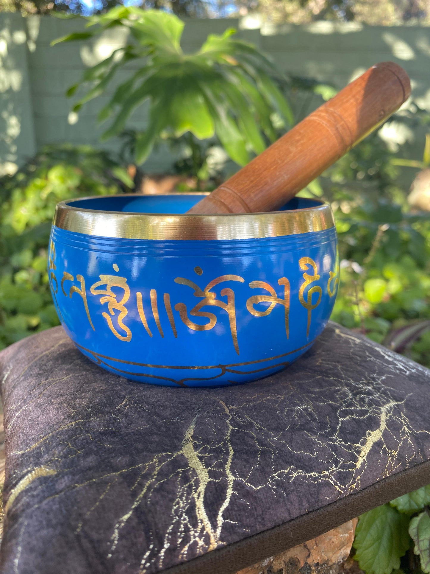 Five Buddha Brass Tibetan Singing Bowl