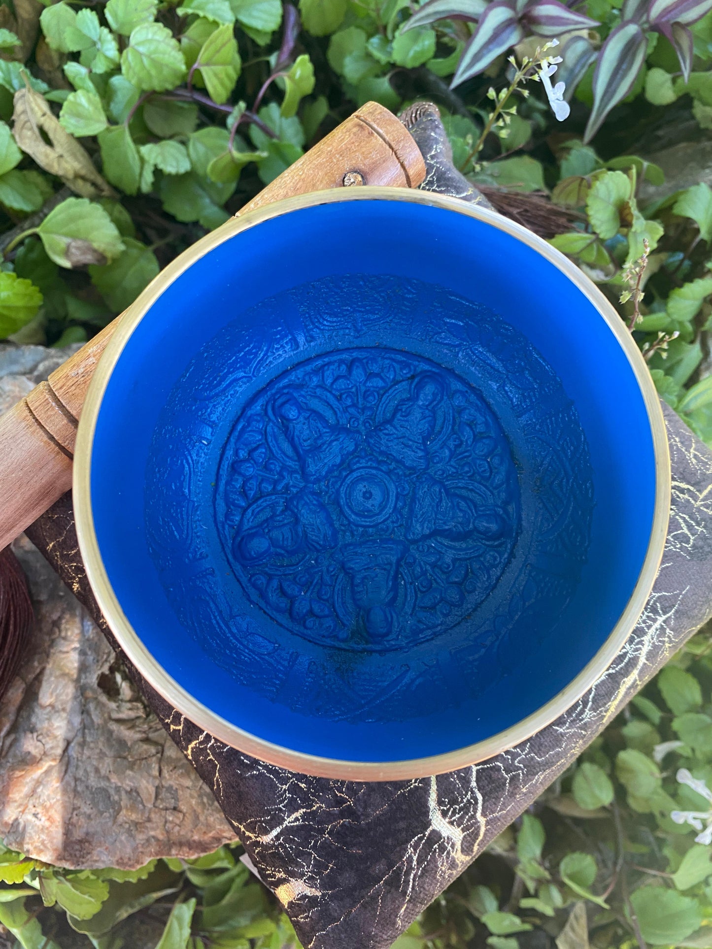 Five Buddha Brass Tibetan Singing Bowl