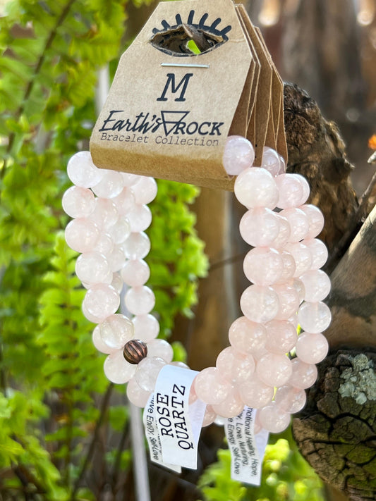 Earth's Rock Bracelet Range | Rose Quartz